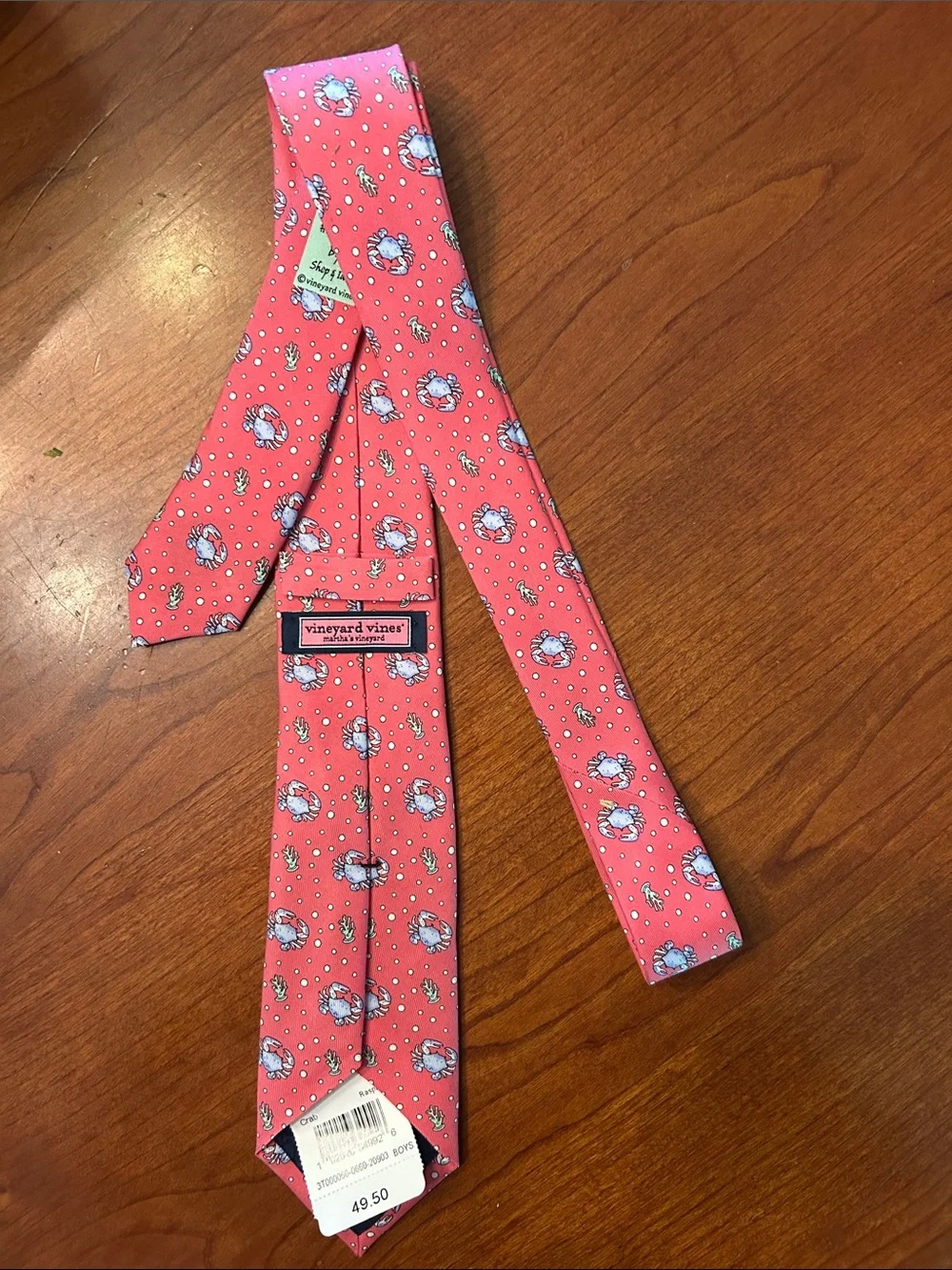 Vineyard Vines Pink Floral Pattern Silk Tie